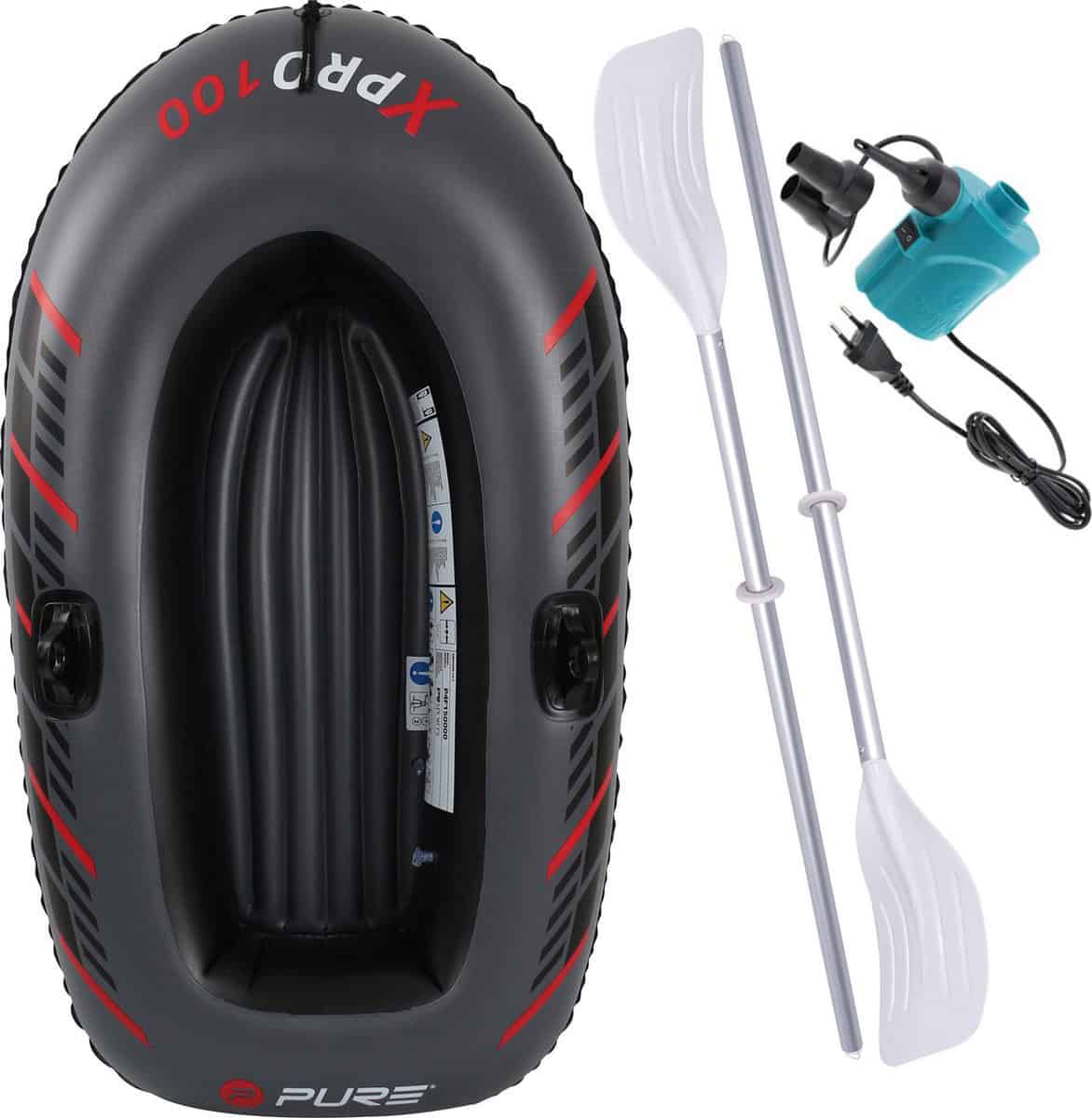 Dragon Sports XPRO 100 – opblaasboot – 1 persoons - inclusief peddels en elektrische pomp