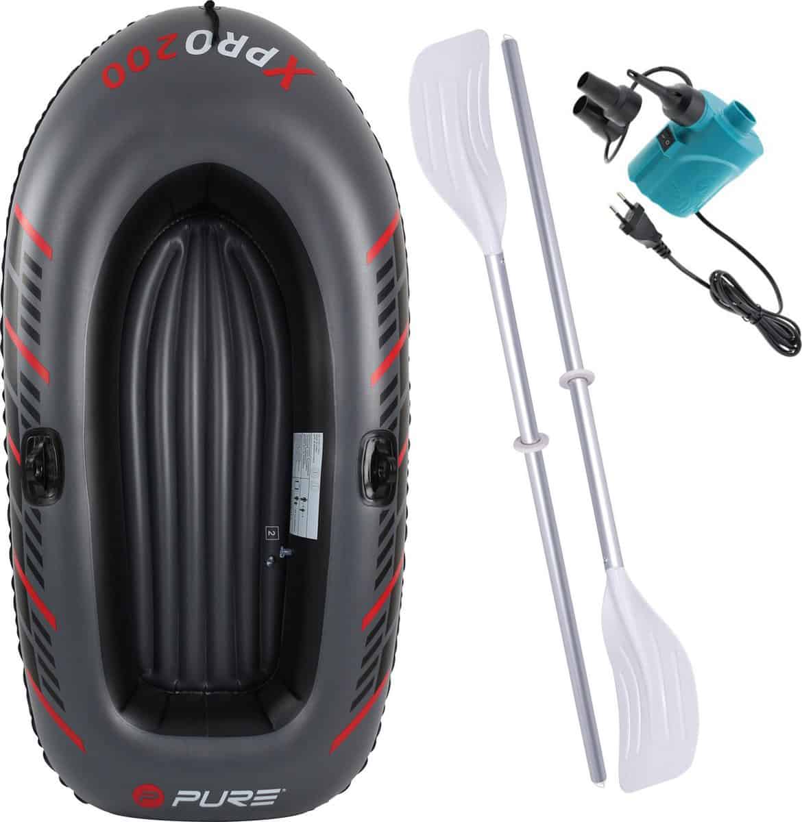 Dragon Sports XPRO 200 – opblaasboot – 1-2 persoons - inclusief peddels en elektrische pomp