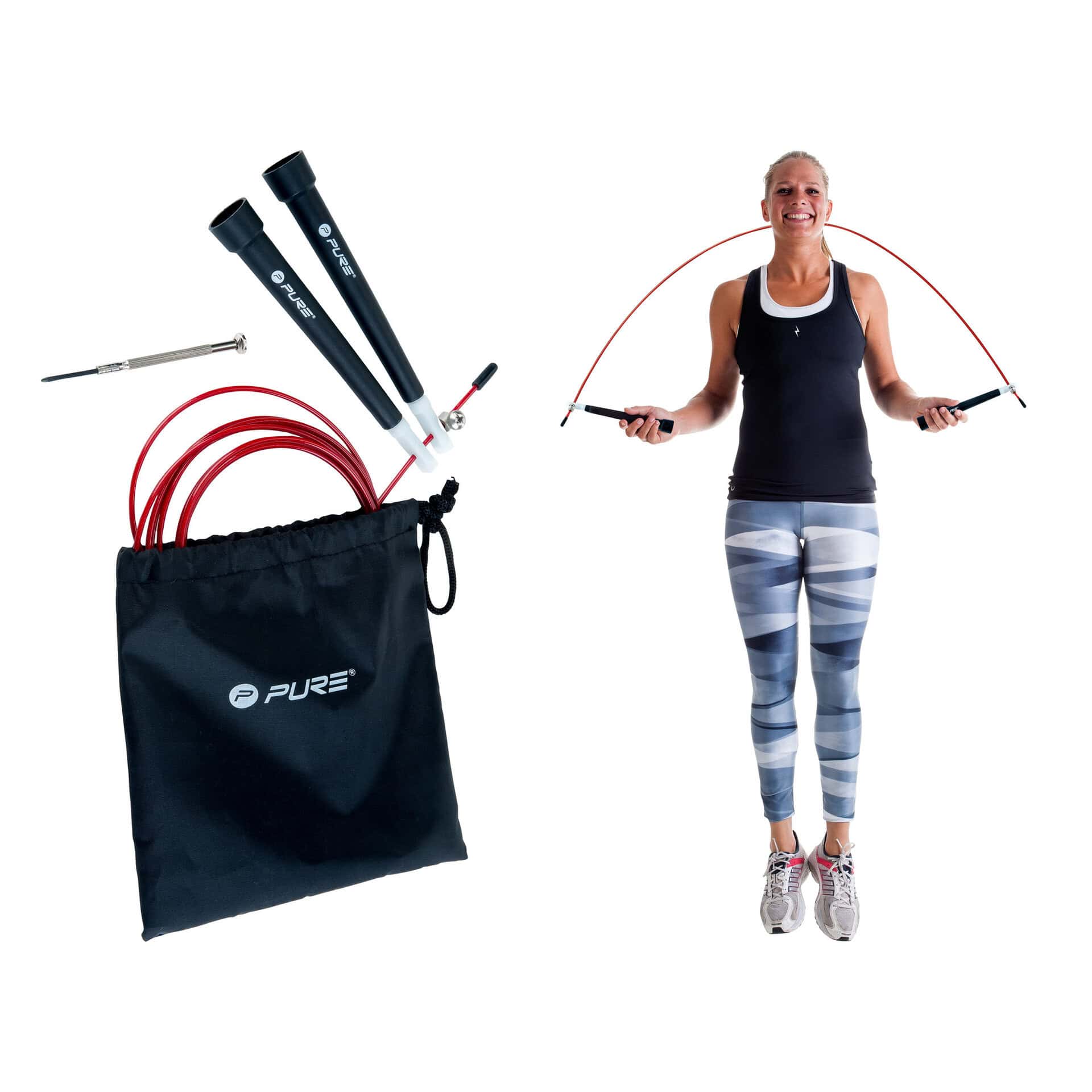 Pure2Improve Speed Rope - Verstelbaar Springtouw Incl. Opbergtasje - Afbeelding 4