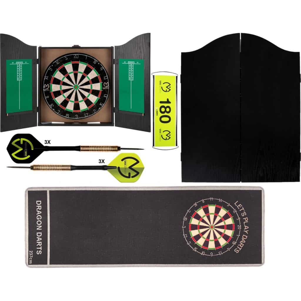 Dragon Darts Michael van Gerwen – dartkabinet – dartbord – dartpijlen – dartmat – kabinet – grijs