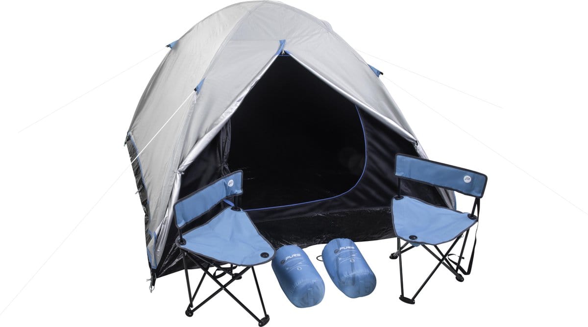 XQ Max Campingtent - Inclusief 2 stoelen & 2 slaapzakken - Festivaltent - Afbeelding 3