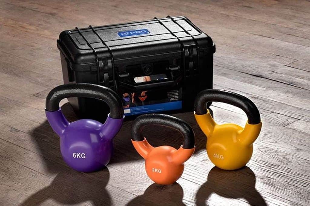 Pro Fitness Kettlebell Set – set van 3 gewichten – 2, 4 en 6 kg – Gietijzer – Opbergbox - Afbeelding 4
