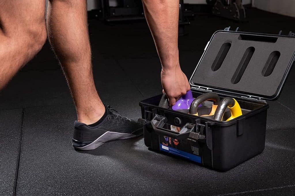 Pro Fitness Kettlebell Set – set van 3 gewichten – 2, 4 en 6 kg – Gietijzer – Opbergbox - Afbeelding 2