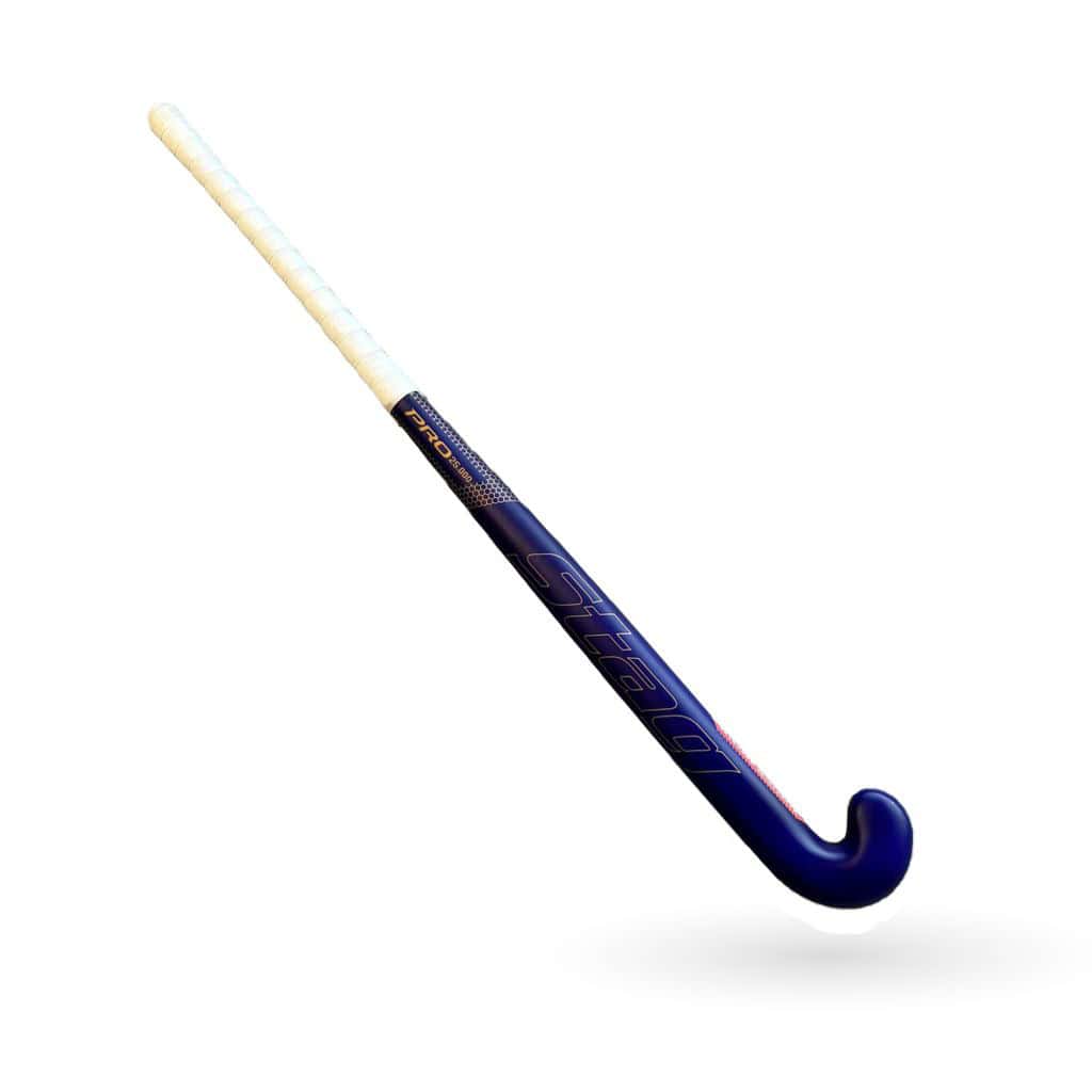Stag Pro 25.000 Hockeystick - M-Bow - 100% Carbon - Senior - Royal/Goud