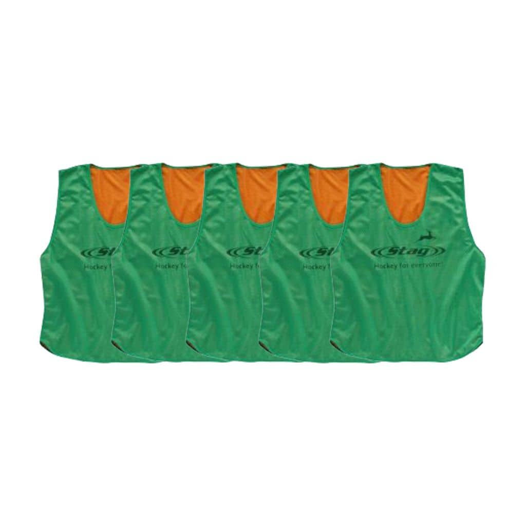 Stag Trainingshesjes - 5 stuks - Dubbelzijdig - Groen/Rood