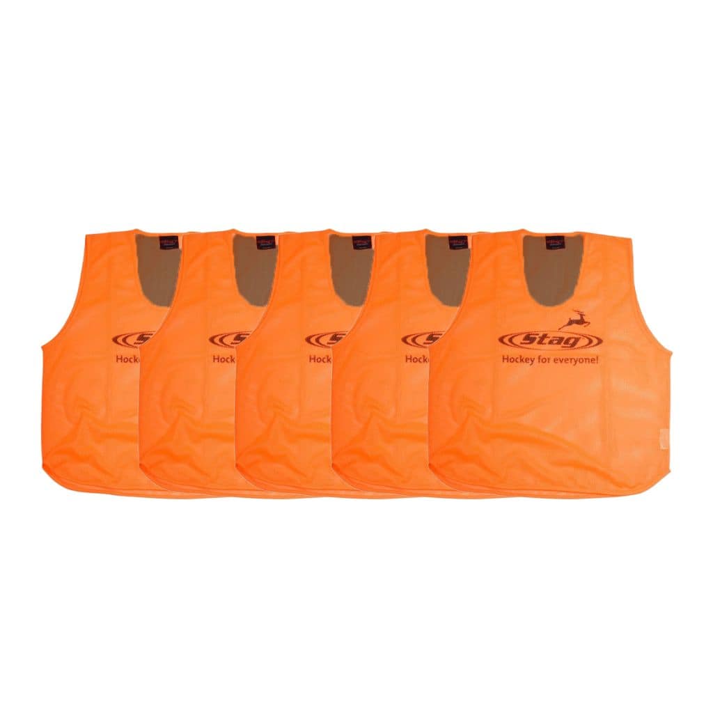 Stag Trainingshesjes - 5 stuks - Dubbelzijdig - Oranje/Zwart