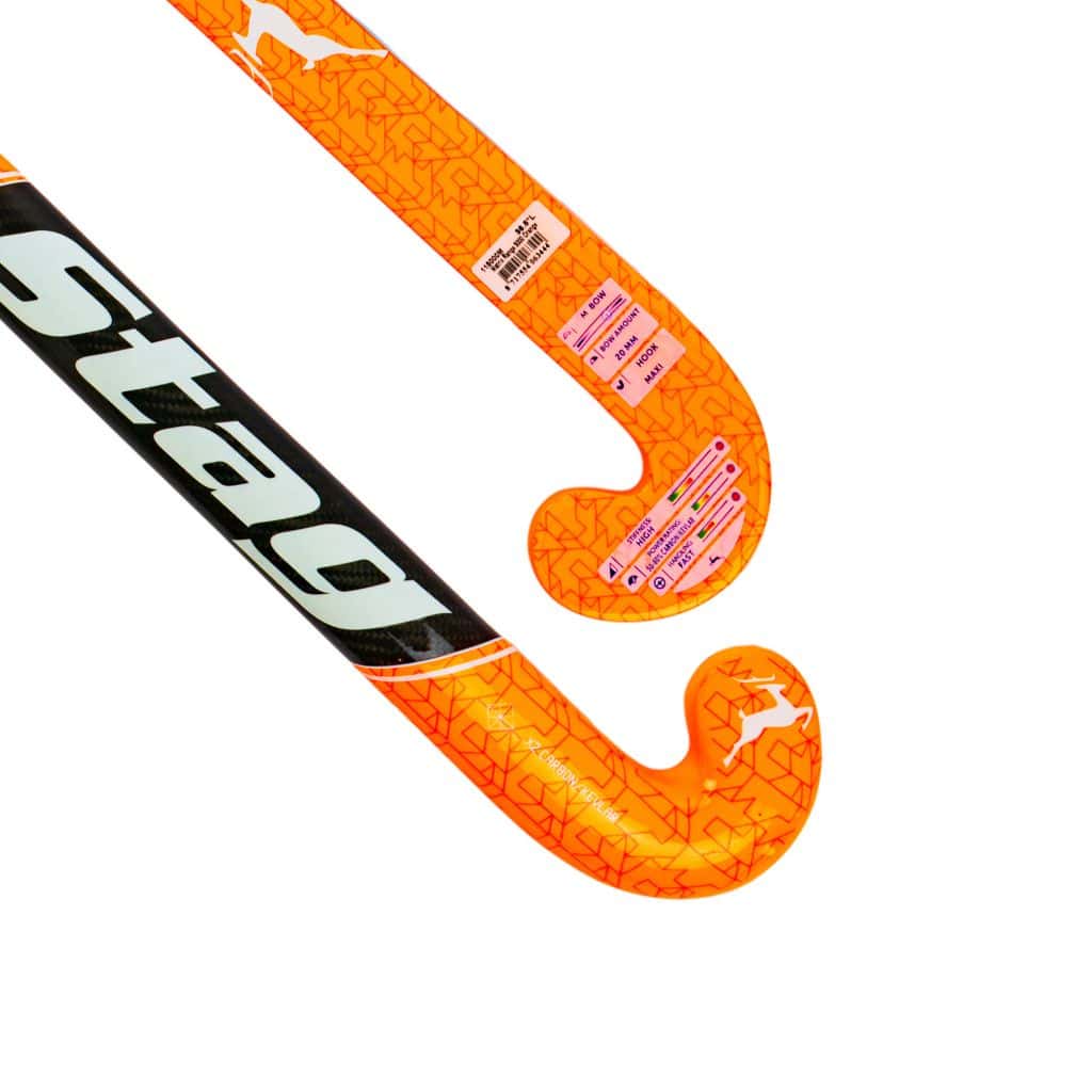 Stag Matrix 5000 Hockeystick - M-Bow - 50% Carbon - Senior - Oranje - Afbeelding 2