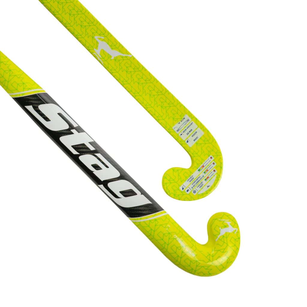 Stag Matrix 5000 Hockeystick - M-Bow - 60% Carbon - Senior - Geel - Afbeelding 2