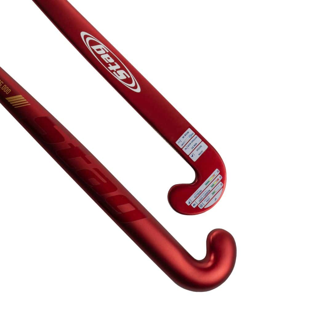Stag Pro Range 25.000 Hockeystick - M-Bow - 100% Carbon - Senior - Rood - Afbeelding 2