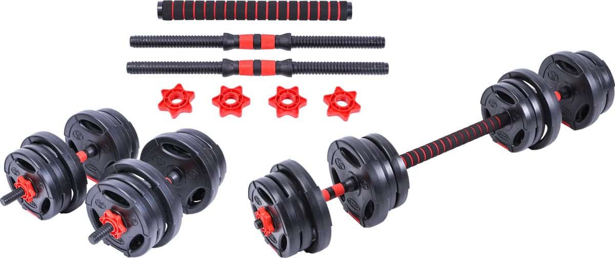 Halterset & Dumbbell Set 2 in 1 - Verstelbare Halterset - 20 kg