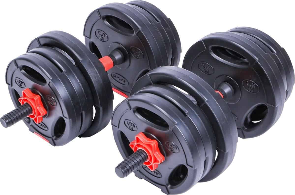 Halterset & Dumbbell Set 2 in 1 - Verstelbare Halterset - 20 kg - Afbeelding 3