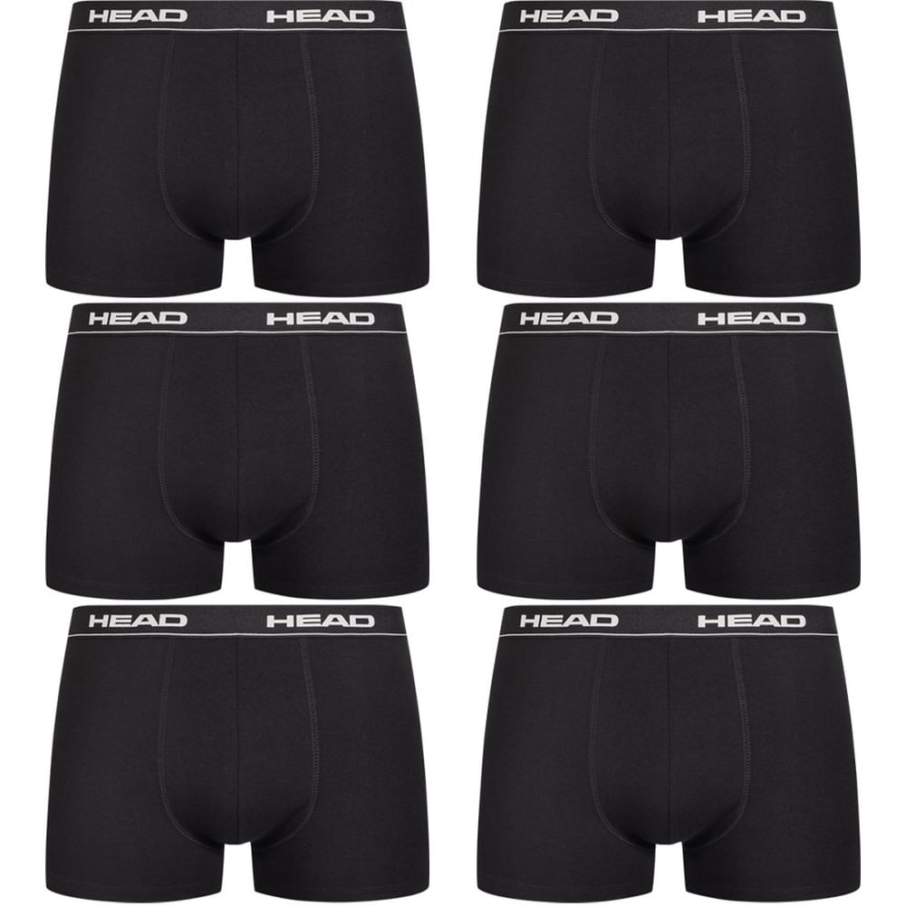 HEAD - boxershort heren - 6 stuks - zwart