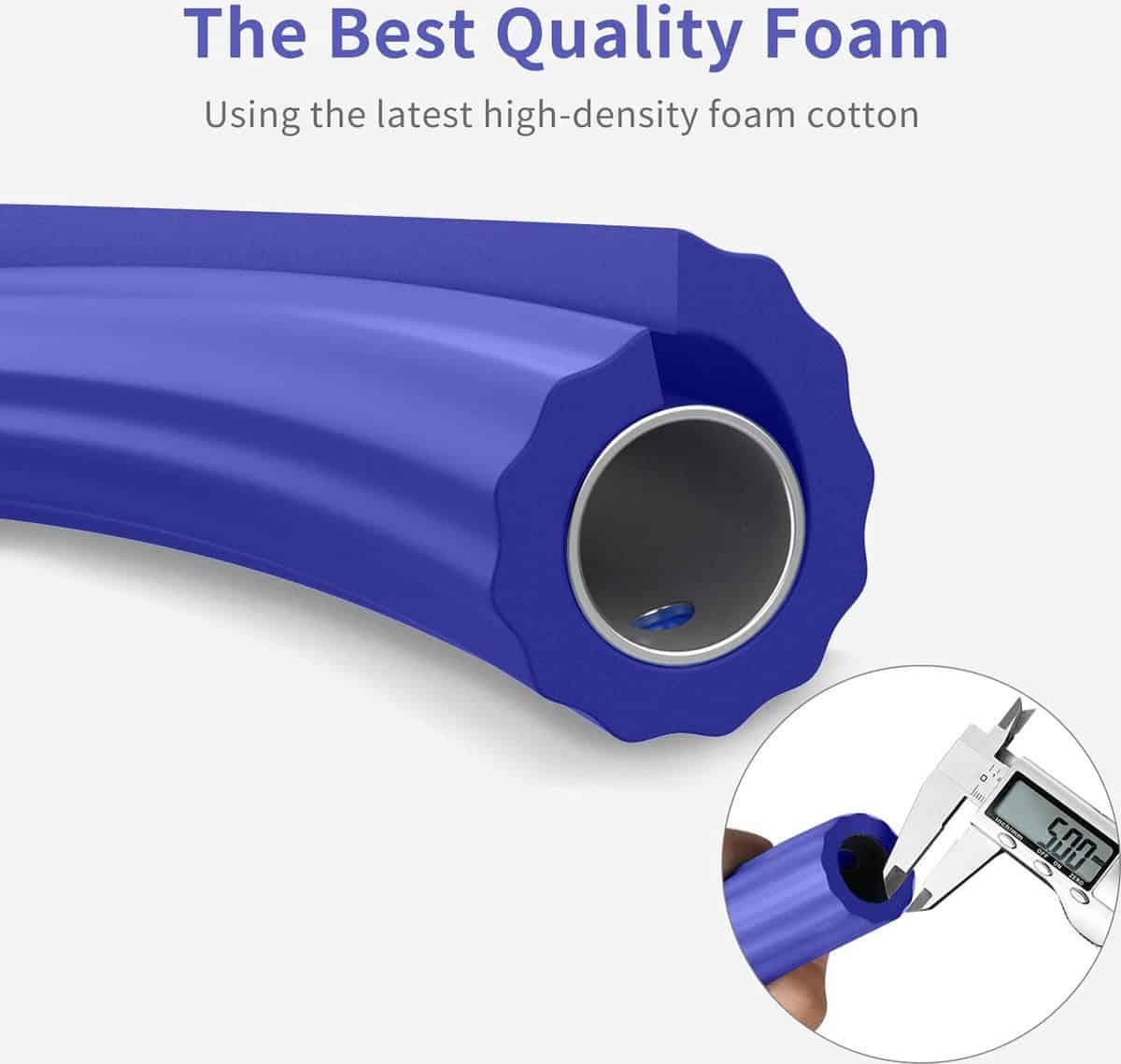 Hoelahoep - Fitness - hoelahoep met gewicht - verstelbaar 1.2kg tot 3.2kg - hula hoop fitness - blauw paars/grijs - Cadeau - Afbeelding 3