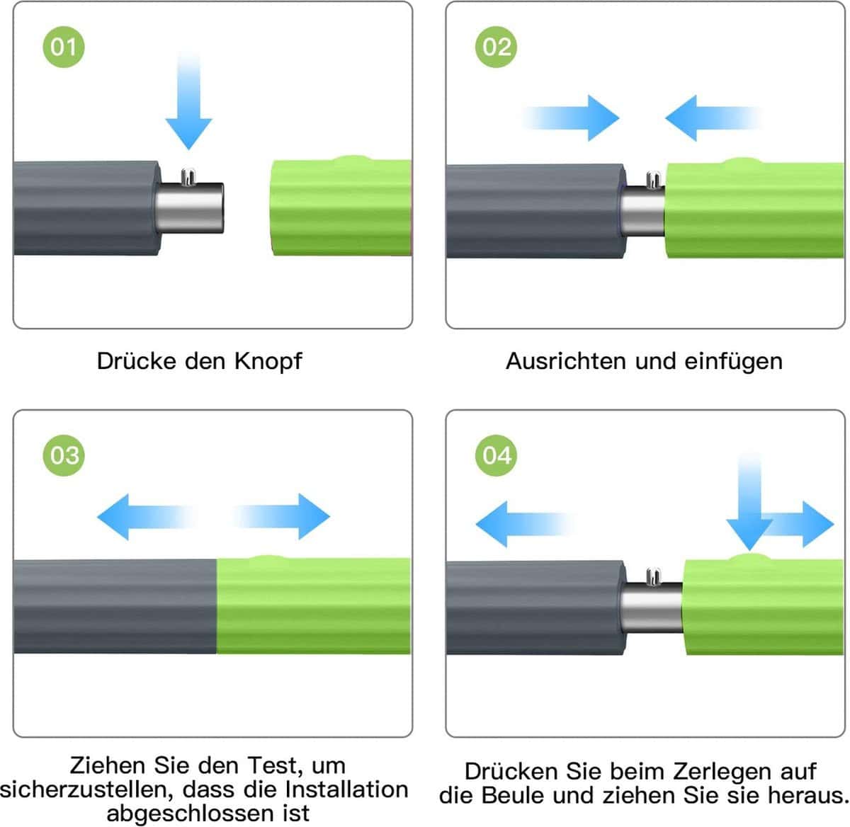 Hoelahoep - Fitness - hoelahoep met gewicht - verstelbaar 1.2kg tot 2kg - hula hoop fitness - groen/grijs - cadeau - Afbeelding 2