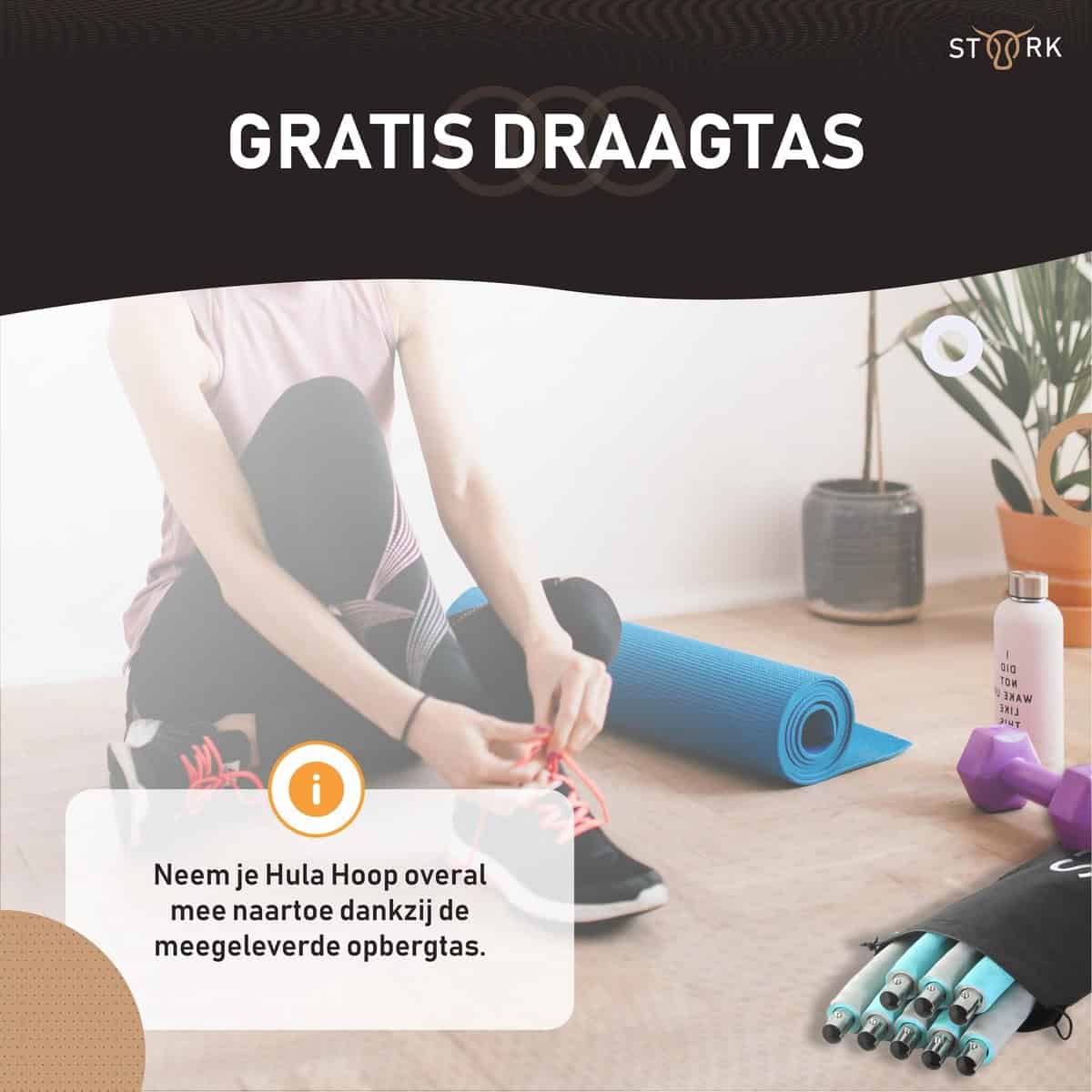 Fitness Hoelahoep - Cadeau - Sport Hoepel - Hoelahoep volwassenen - Waist Trainer - Gym - Thuis - 1-4 KG/94 cm+ gratis hoepeltas - Afbeelding 3