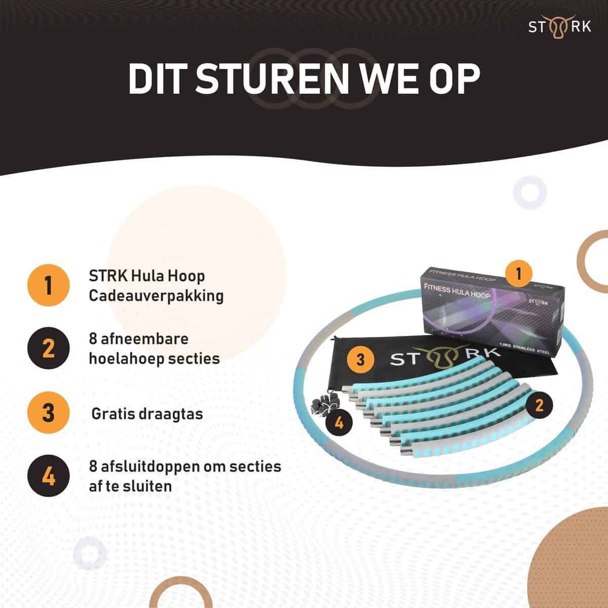 Fitness Hoelahoep - Cadeau - Sport Hoepel - Hoelahoep volwassenen - Waist Trainer - Gym - Thuis - 1-4 KG/94 cm+ gratis hoepeltas - Afbeelding 7