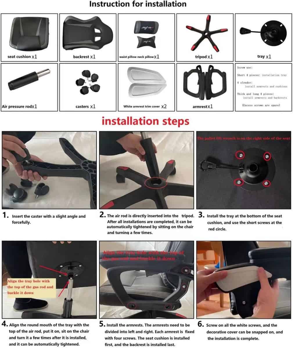 Gamestoel - Zwart - Verstelbaar - Ergonomische bureaustoel - Gaming stoel - Game stoel - Afbeelding 8