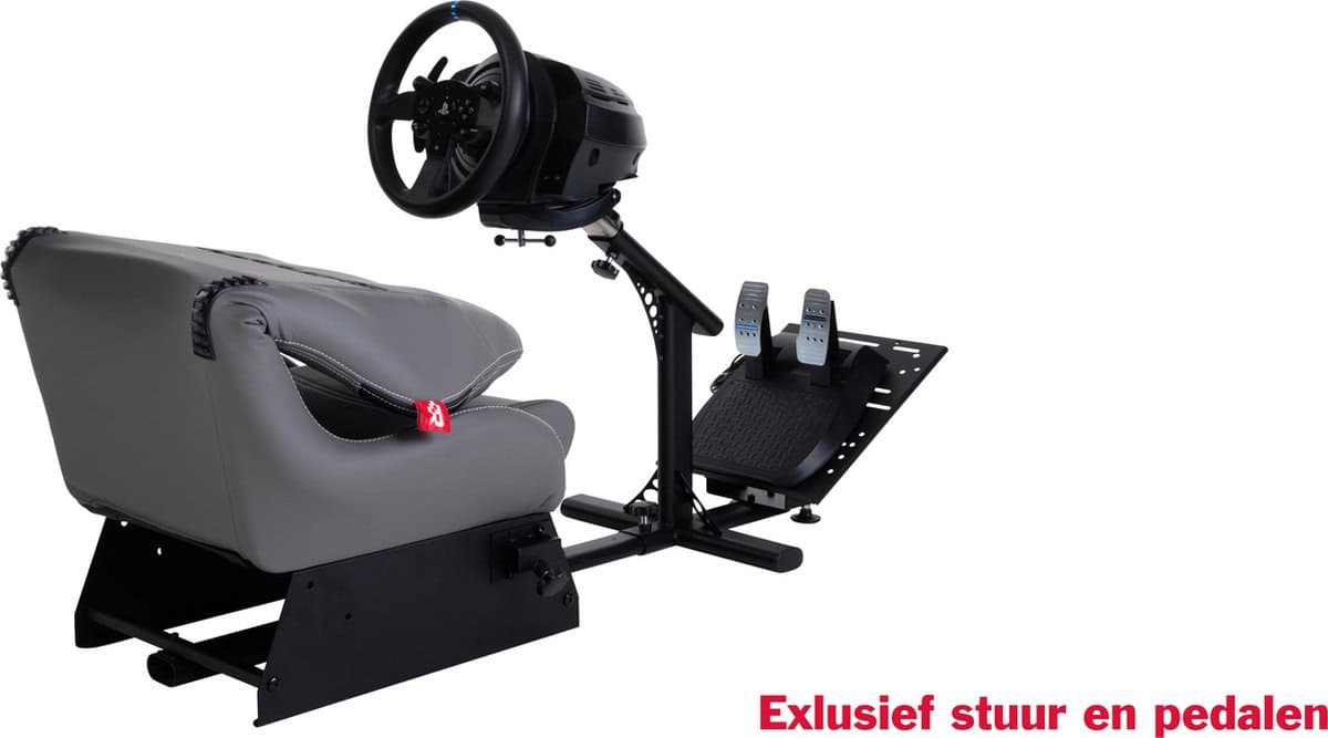 Rebblers GT Premium - F1/Rally/Racestoel - Leger Grijs - Universele Race Simulator - Geschikt voor racestuur - Gaming stoel - Verstelbaar/Inklapbaar - Gaming - Gamestoel - Afbeelding 5