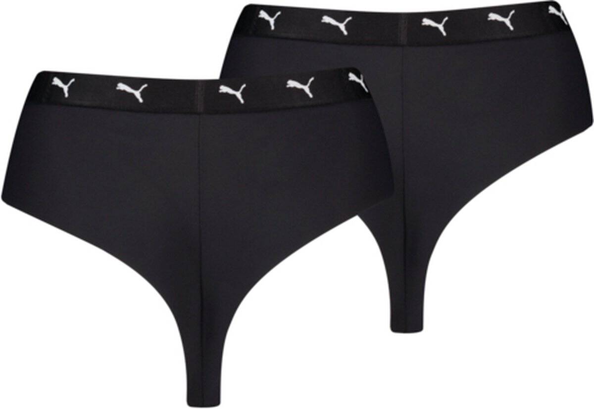 Puma Sport String High Waist Dames Onderbroek – 2-pack – Zwart - Afbeelding 2