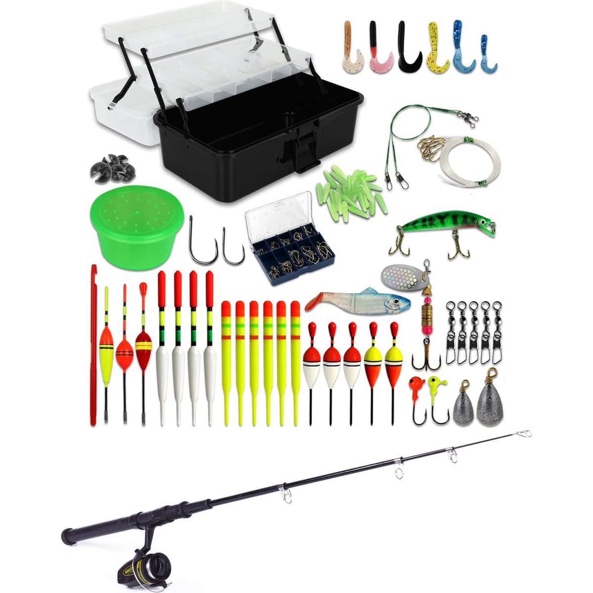 XQMax Vishengel Set - 235-delige Viskoffer met Telescopische Hengel - Visspullen