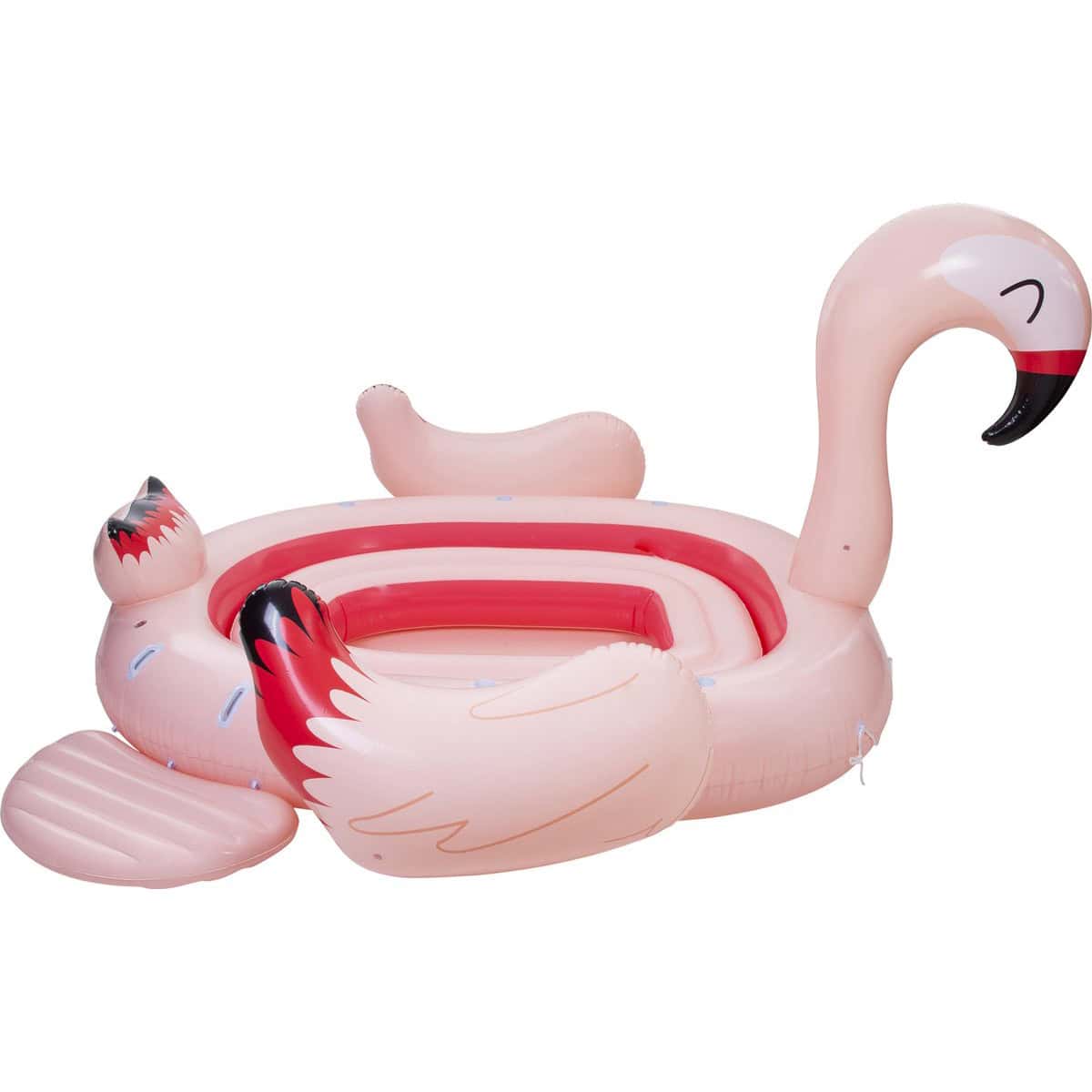 Pure4Fun Flamingo Mega Eiland Opblaasfiguren - Geschikt voor 6 personen - 340x300x180cm
