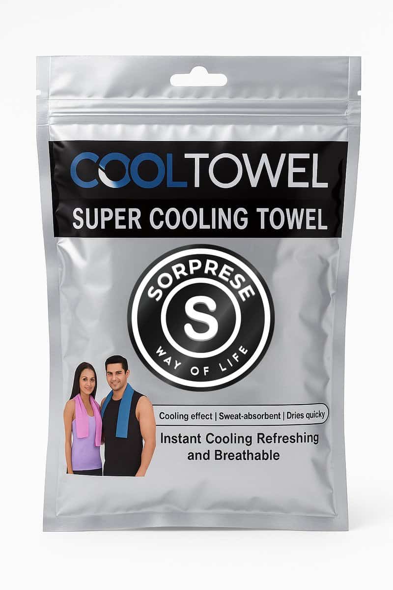 Sorprese Koelhanddoek - 2 Stuks - Antraciet - Verkoelende Handdoek - Afbeelding 5