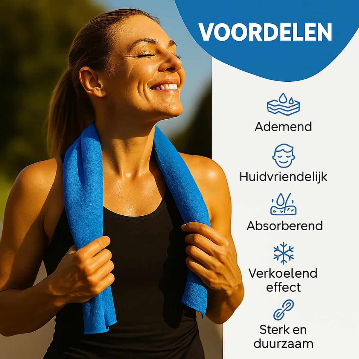 Sorprese Koelhanddoek - 2 Stuks - Antraciet - Verkoelende Handdoek - Afbeelding 6