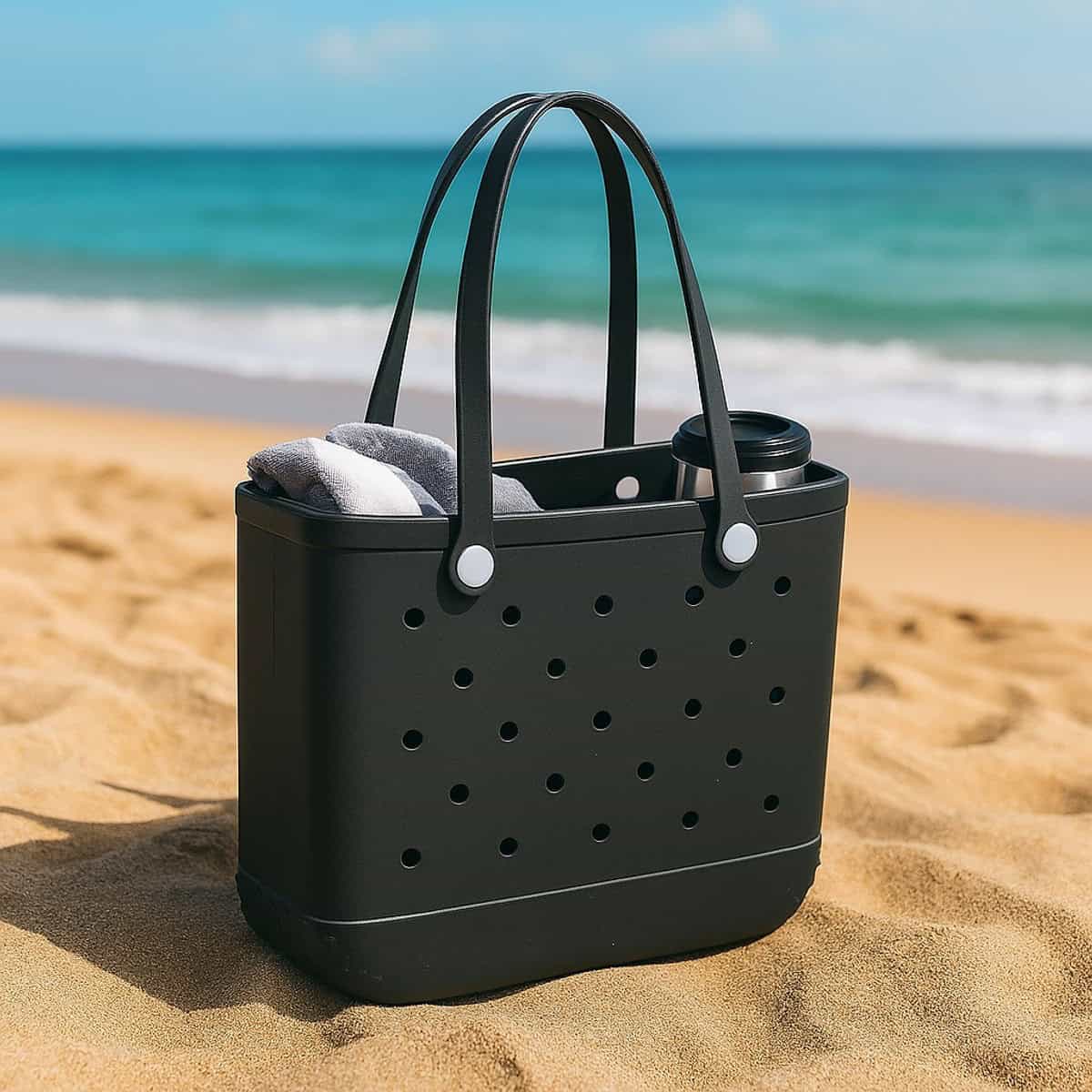 Sorprese Strandtas & Weekendtas - Zwart - EVA Waterdicht & Zandproof - Afbeelding 3