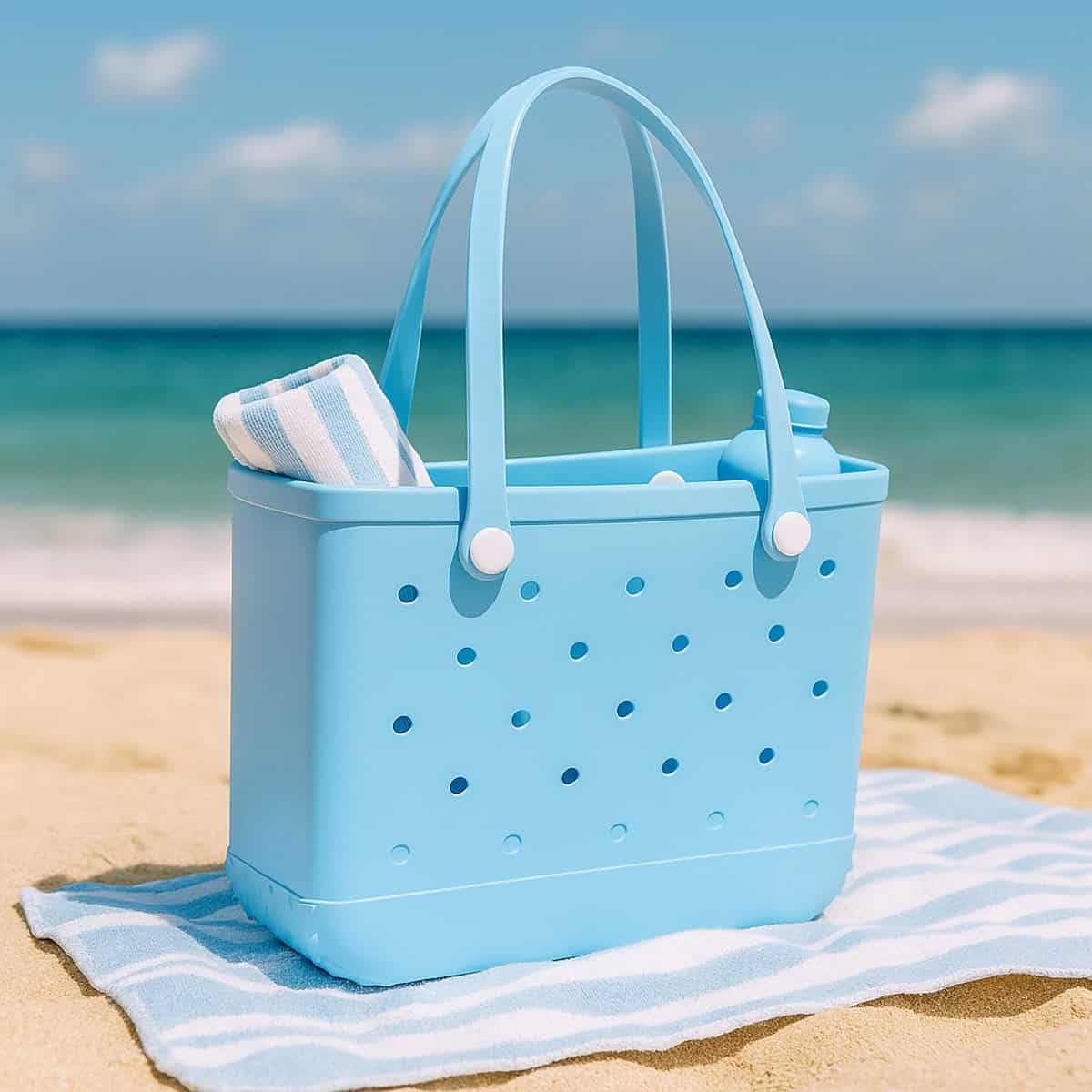 Sorprese Strandtas & Weekendtas - Lichtblauw - EVA Waterdicht & Zandproof - Afbeelding 3