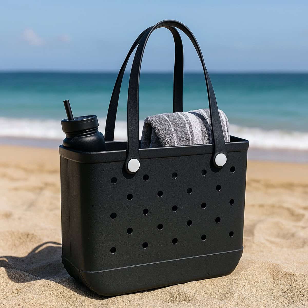 Sorprese Strandtas & Weekendtas XL - Zwart - EVA Waterdicht & Zandproof - Afbeelding 3