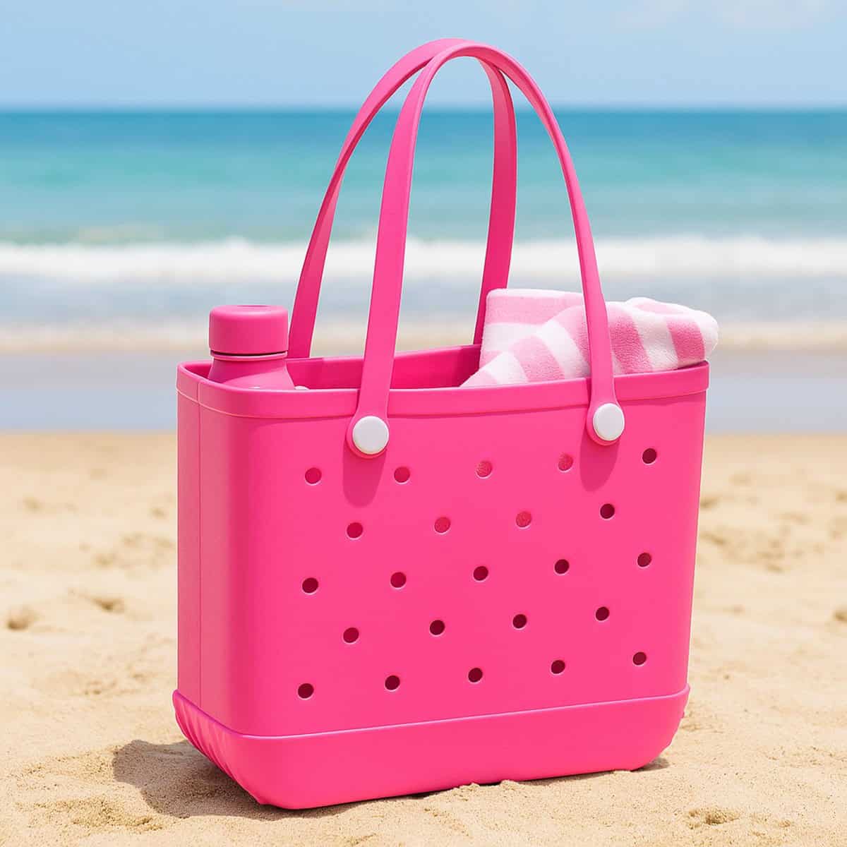 Sorprese Strandtas & Weekendtas XL - Donkerroze - EVA Waterdicht & Zandproof - Afbeelding 3