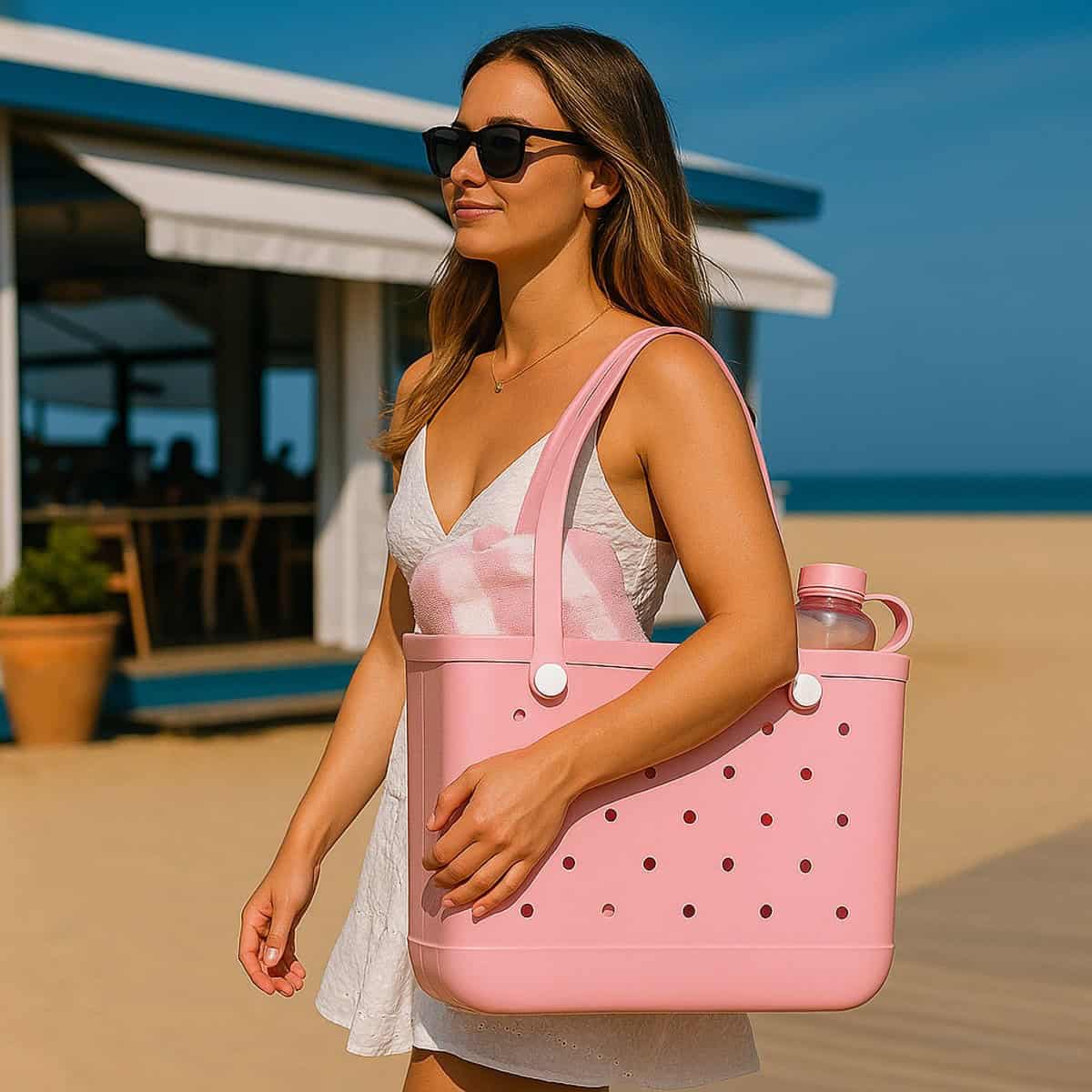 Sorprese Strandtas & Weekendtas XL - Lichtroze - EVA Waterdicht & Zandproof