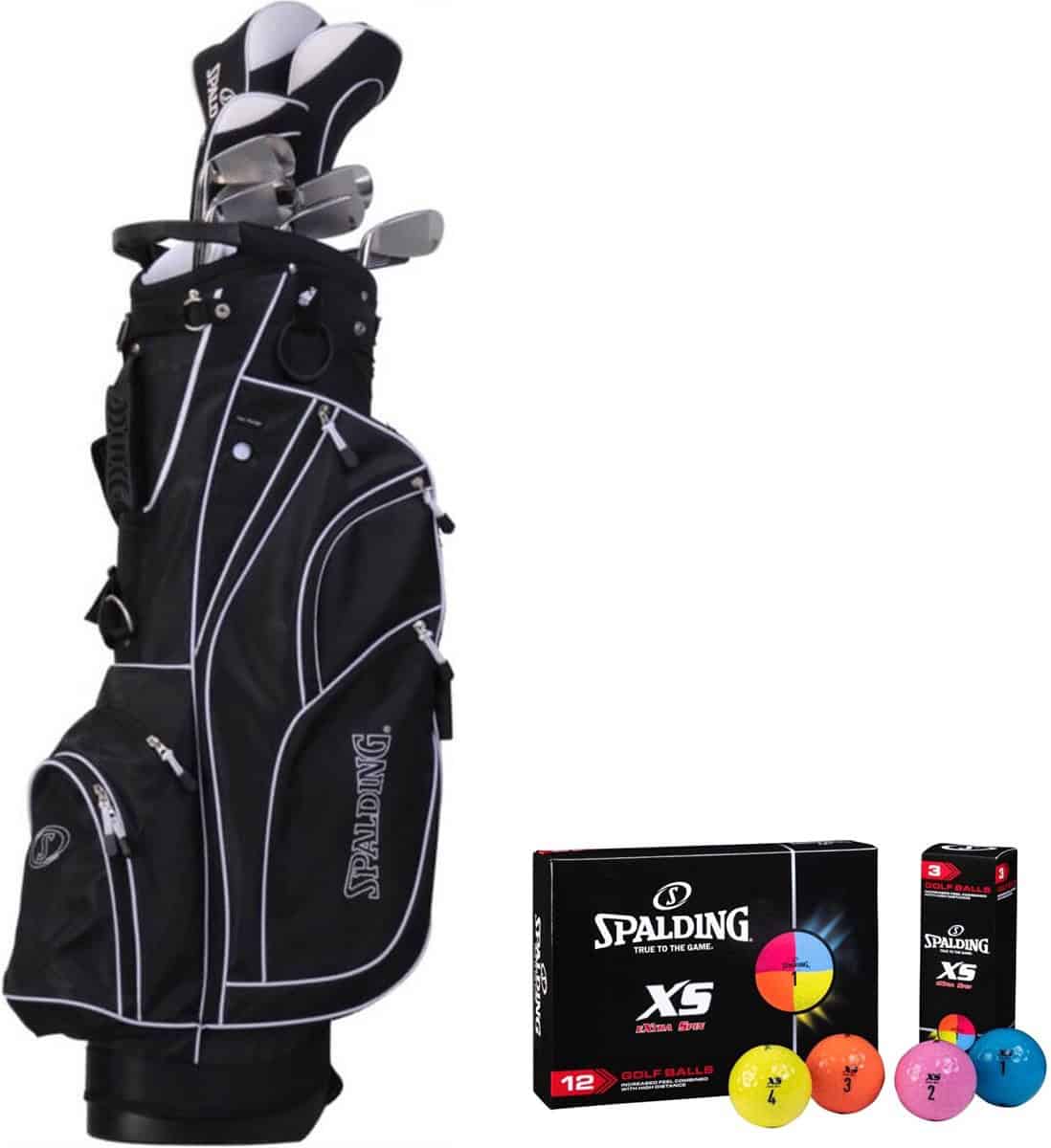 Spalding True Black 14-Delige Golfset Heren (Graphite Shafts) - Inclusief 12 Golfballen