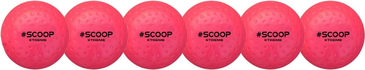 Scoop Xtreme Hockeybal - Roze - Set van 6 Hockeyballen - Afbeelding 2