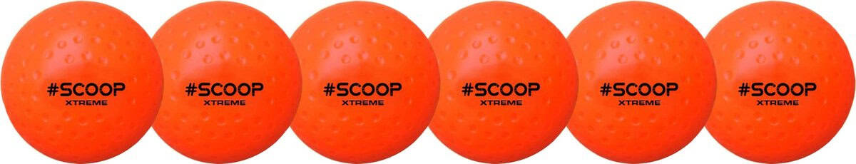 Scoop Xtreme Hockeybal - Oranje - Set van 6 Hockeyballen - Afbeelding 2