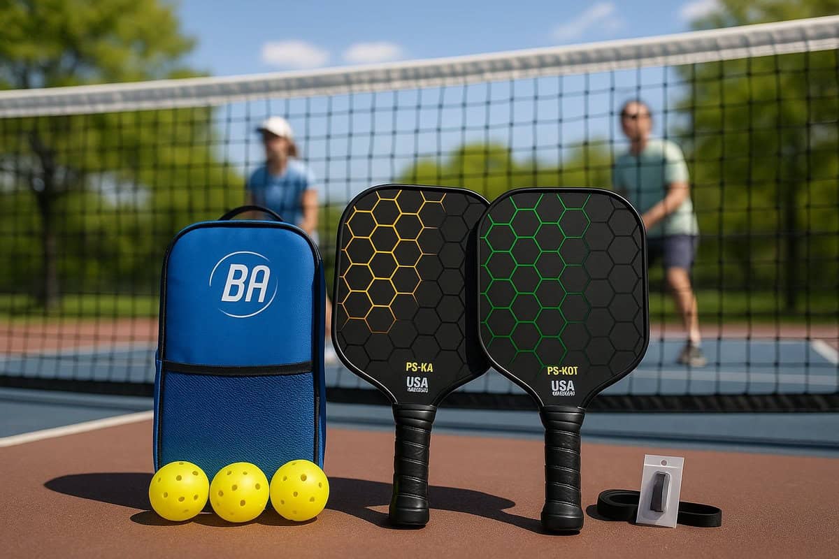 Best Active Pickleball Set - 2 Rackets & 4 Ballen - Carbon Fiberglass - Geel/Groen - Afbeelding 2
