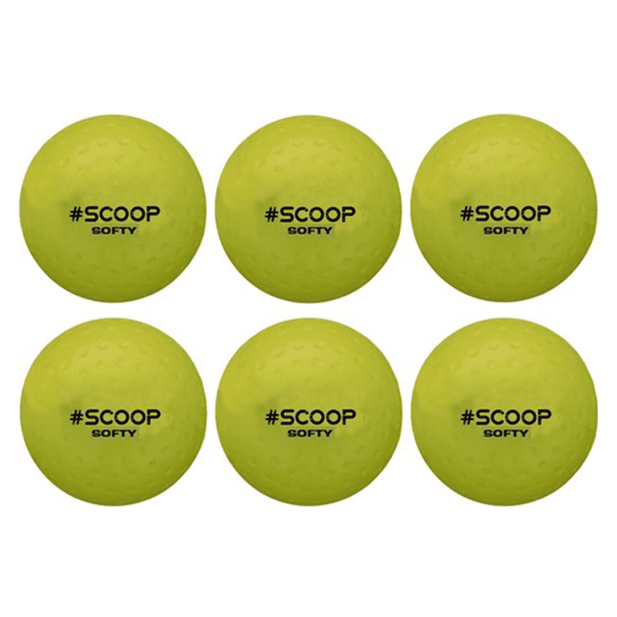 Scoop Softy Hockeybal - Geel - Set van 6 Hockeyballen