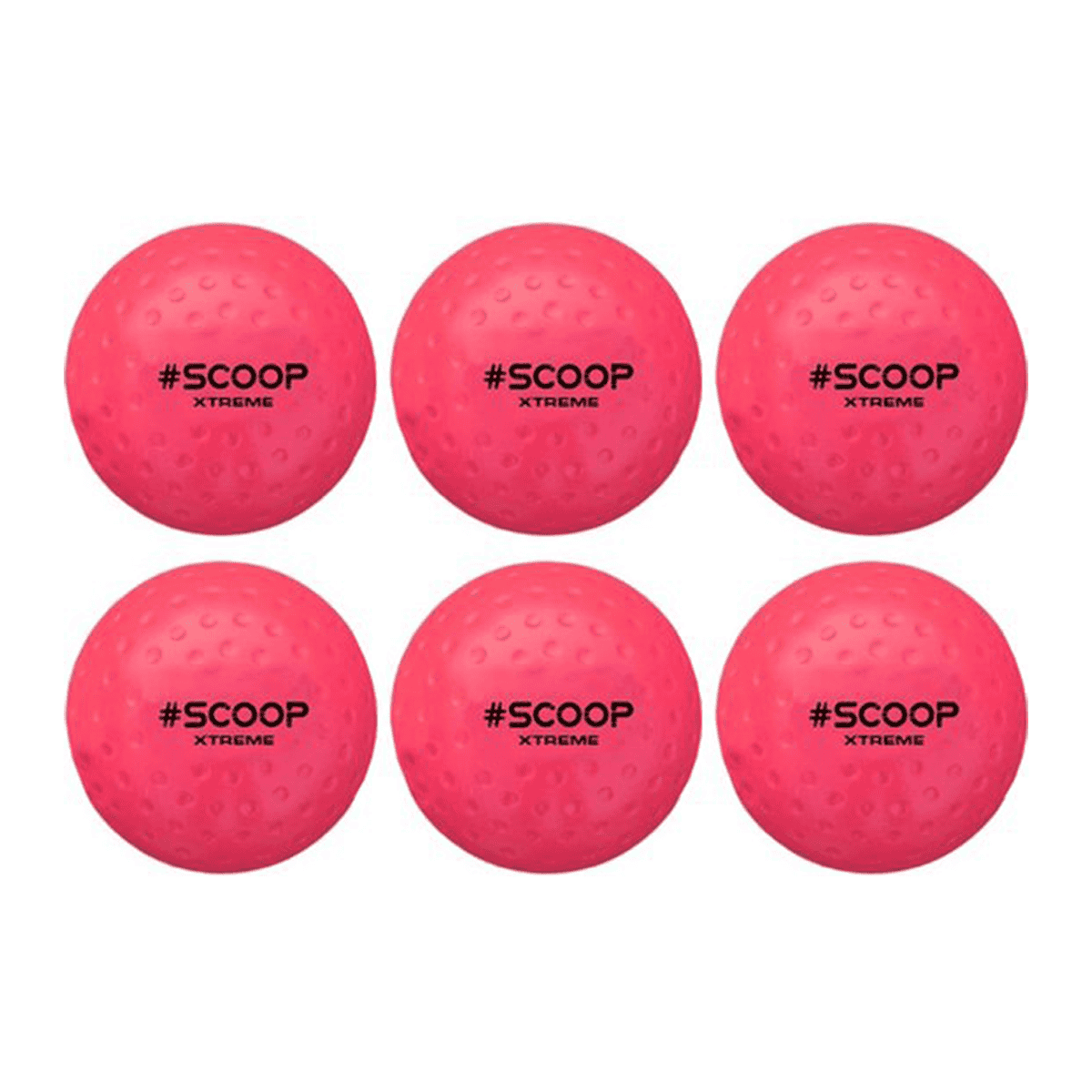 Scoop Xtreme Hockeybal - Roze - Set van 6 Hockeyballen