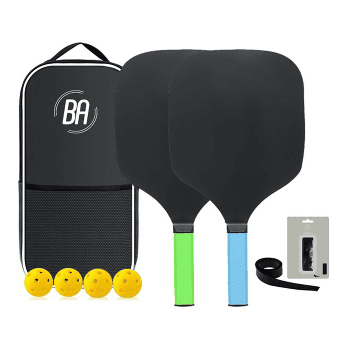 Best Active Pickleball Set - 2 Rackets & 4 Ballen - Groen/Blauw