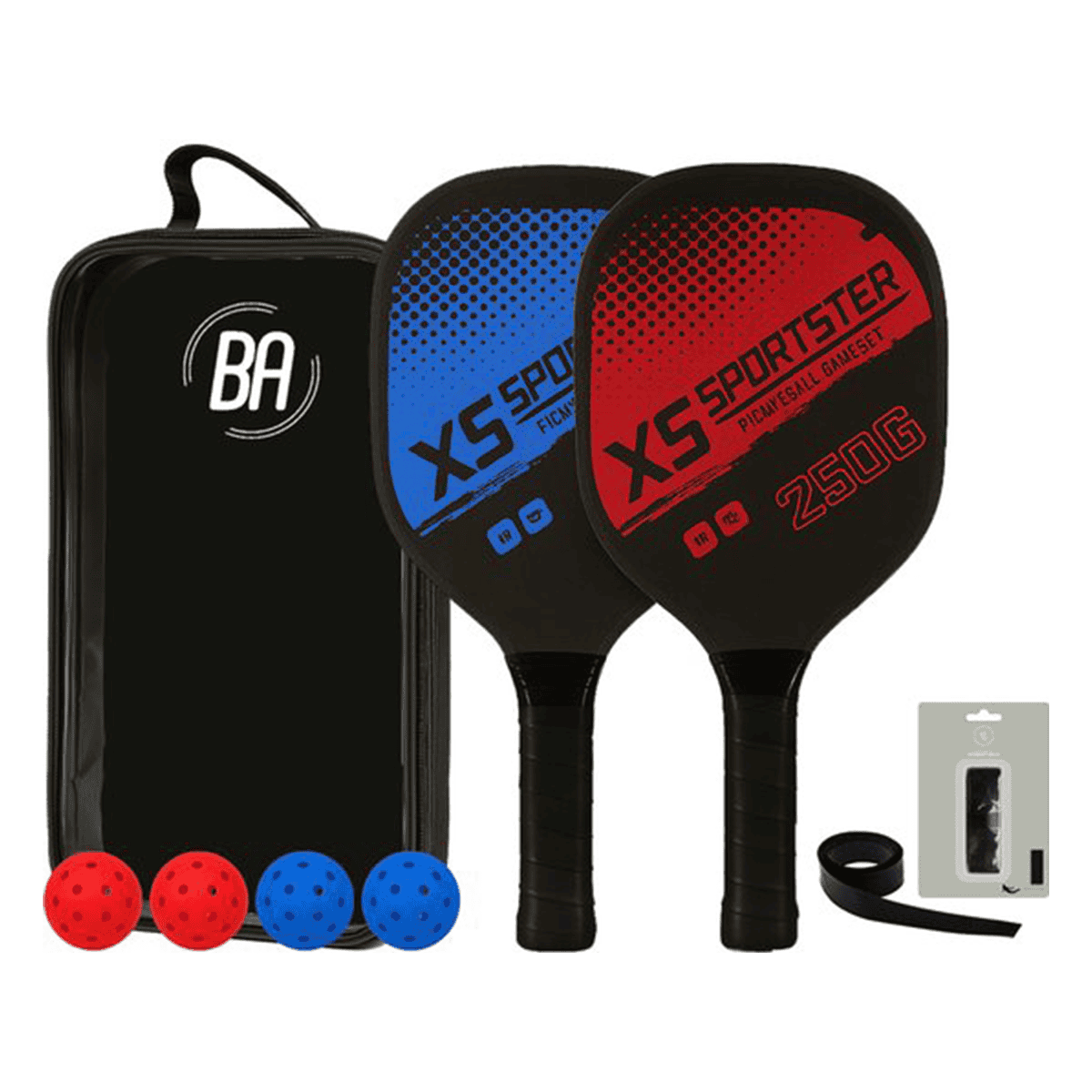 Best Active Pickleball Set - 2 Rackets & 4 Ballen - Rood/Blauw
