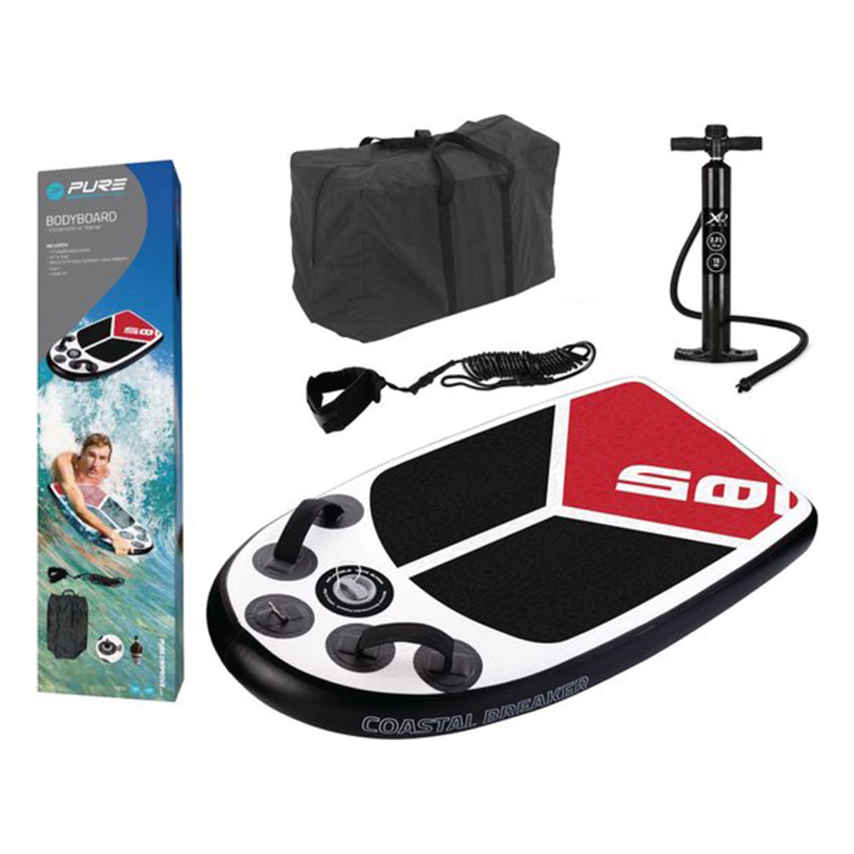 XQMax Bodyboard - Red Edition - Opblaasbaar