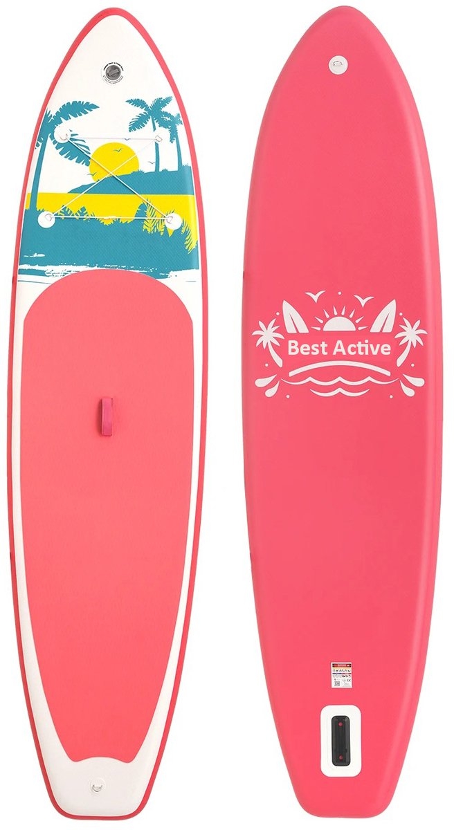 Best Active SUP Board XXL - Opblaasbaar Paddle Board - 335x84x15 cm - Roze - Afbeelding 4