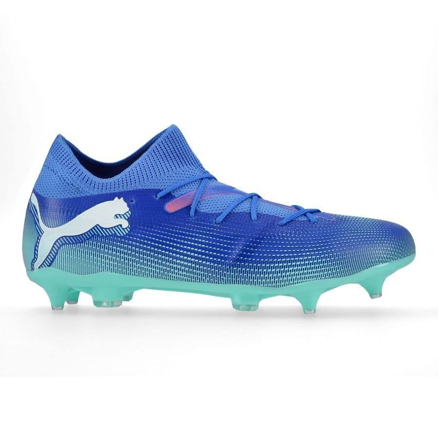 PUMA Future 7 Match MXSG - Voetbalschoenen - Bluemazing / White / Electric Peppermint - Ijzeren Nop - Afbeelding 8