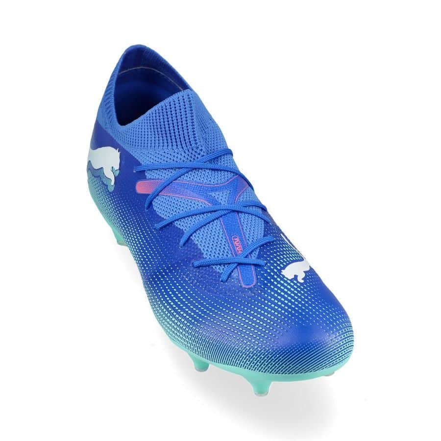 PUMA Future 7 Match MXSG - Voetbalschoenen - Bluemazing / White / Electric Peppermint - Ijzeren Nop - Afbeelding 5
