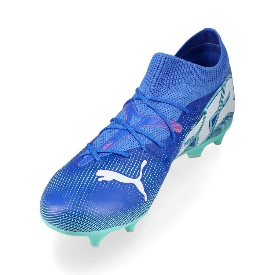 PUMA Future 7 Match MXSG - Voetbalschoenen - Bluemazing / White / Electric Peppermint - Ijzeren Nop - Afbeelding 4