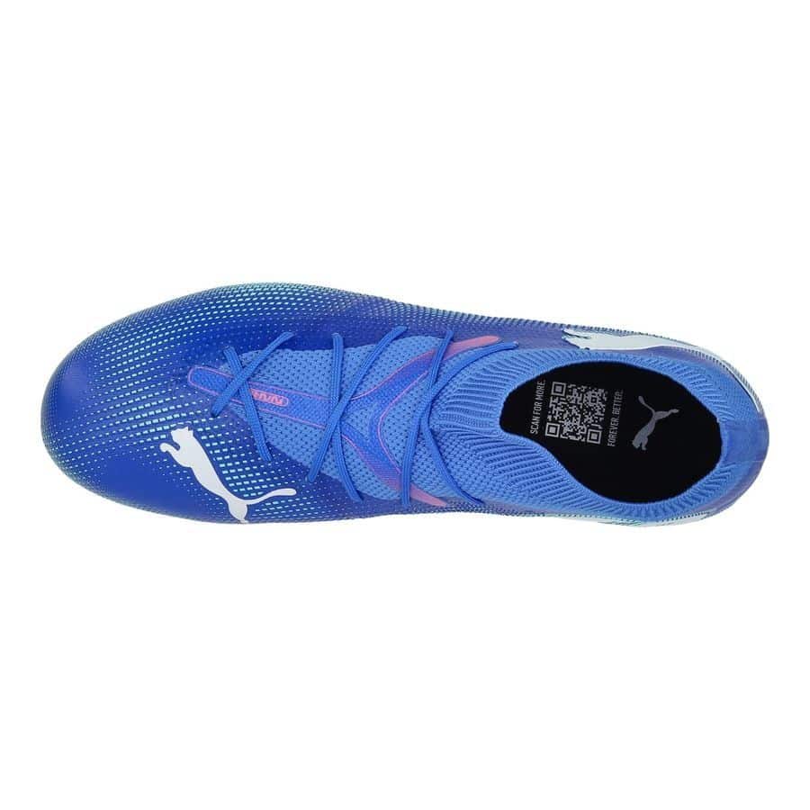 PUMA Future 7 Match MXSG - Voetbalschoenen - Bluemazing / White / Electric Peppermint - Ijzeren Nop - Afbeelding 3