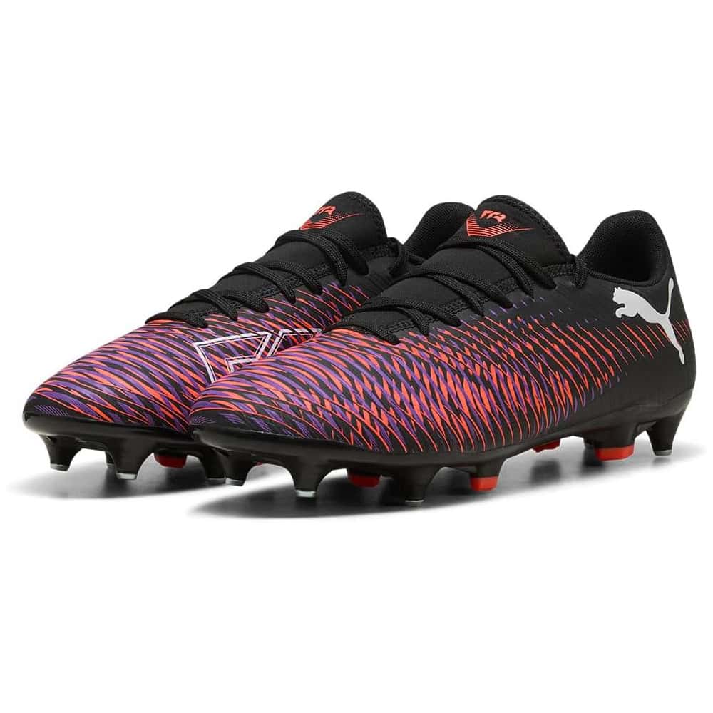 PUMA Future 8 Play MXSG - Voetbalschoenen - Puma Black / Puma White / Glowing Red - Ijzeren Nop