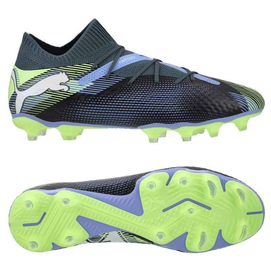 PUMA Future 7 Pro FG/AG - Voetbalschoenen - Lights Out - Gray Skies / White / Fizzy Apple