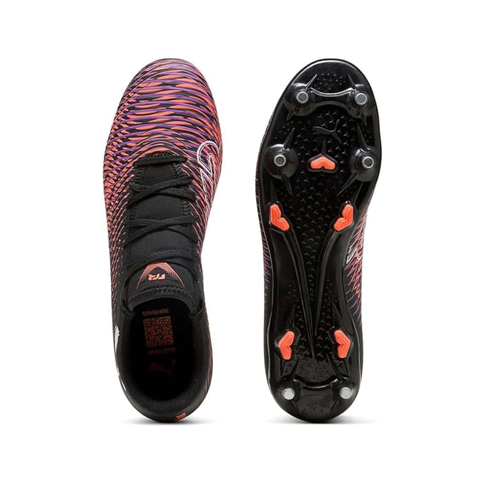 PUMA Future 8 Play MXSG - Voetbalschoenen - Puma Black / Puma White / Glowing Red - Ijzeren Nop - Afbeelding 6